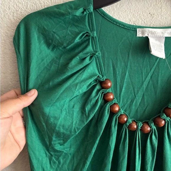 Design History Emerald Top with Wooden Beads S - Picture 4 of 7